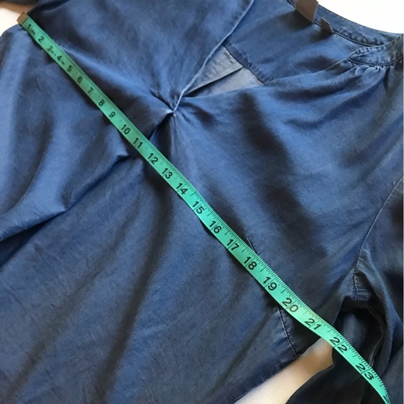 *3for$25/ 5for$39 Soho Jeans Denim V-Neck Chambray Lyocell very Soft Tunic Large - Picture 6 of 8